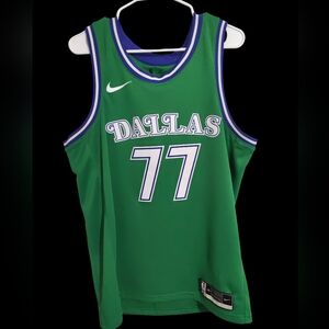 Nike NBA Luka Doncic #77 Dallas Mavericks Green&Blue Jersey "Classic Edition" 48